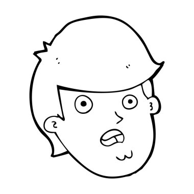 Koca çeneli çizgi film adamı.