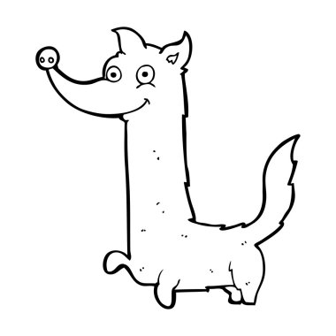 Çizgi film mutlu köpek.