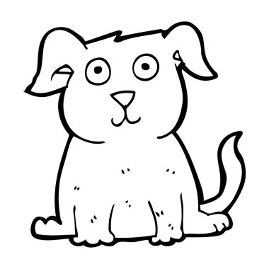 Çizgi film mutlu köpek.