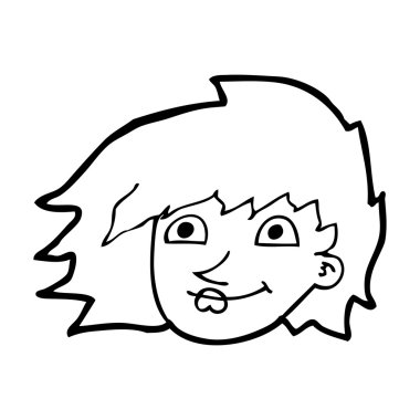 çizgi film kadın yüzü