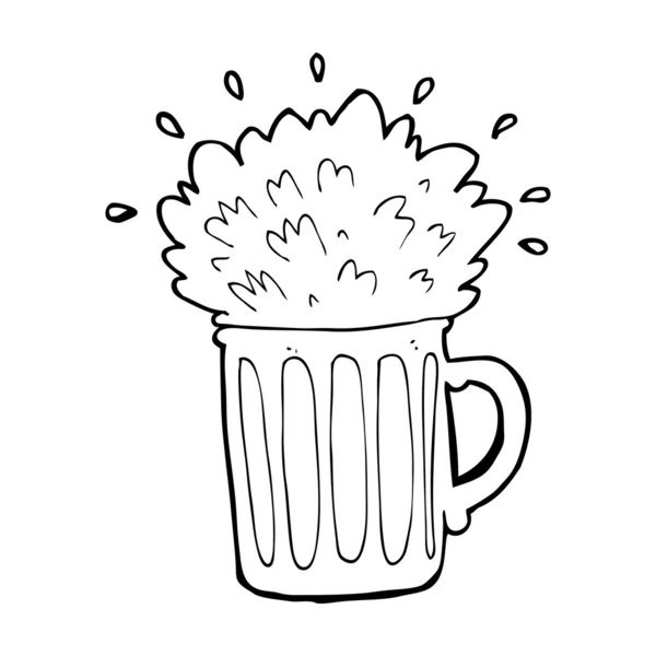 卡通泡沫的啤酒 — 图库矢量图片