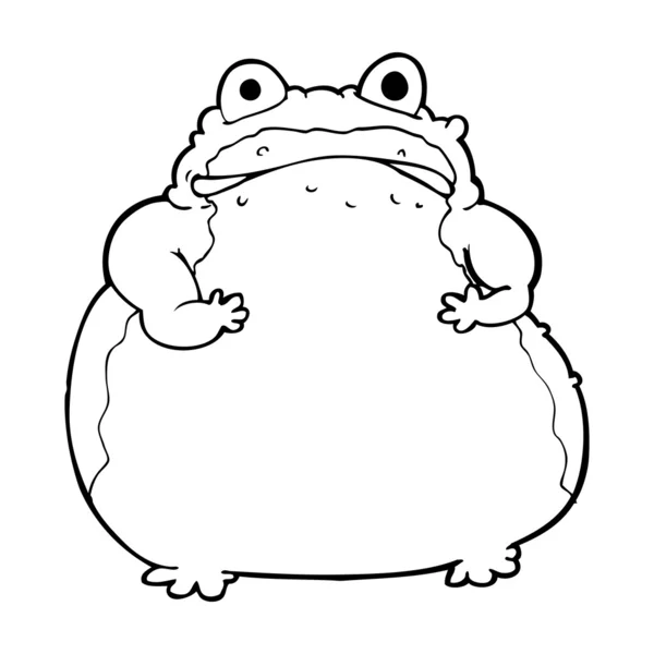Cartoon fat toad — Stock Vector