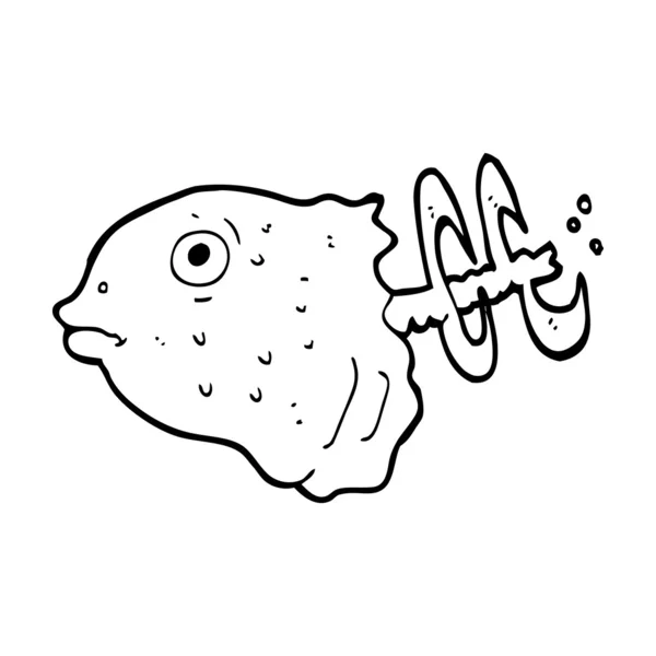 Karikatür balık kafası — Stok Vektör