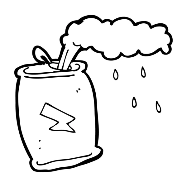Cartoon fizzing soda can — Stock Vector