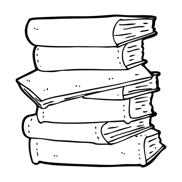 Мультяшна купа книг — стоковий вектор