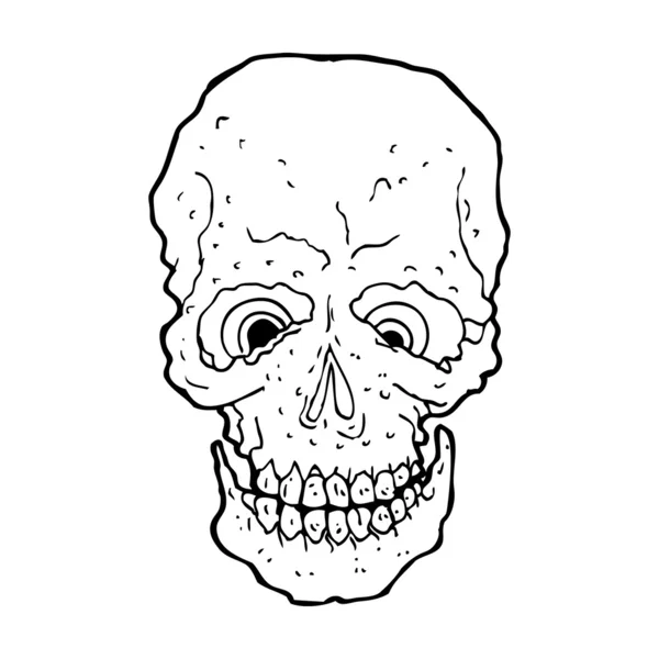 Desenhos animados assustador crânio —  Vetores de Stock