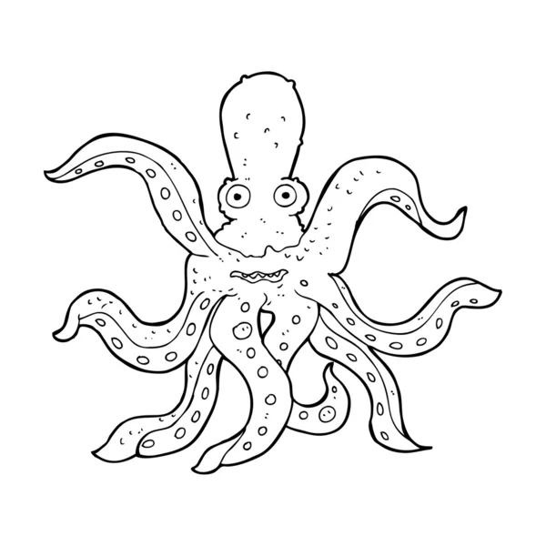 Cartoon reuze octopus — Stockvector