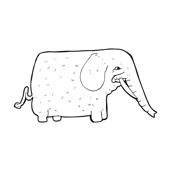 Cartoon grote olifant — Stockvector