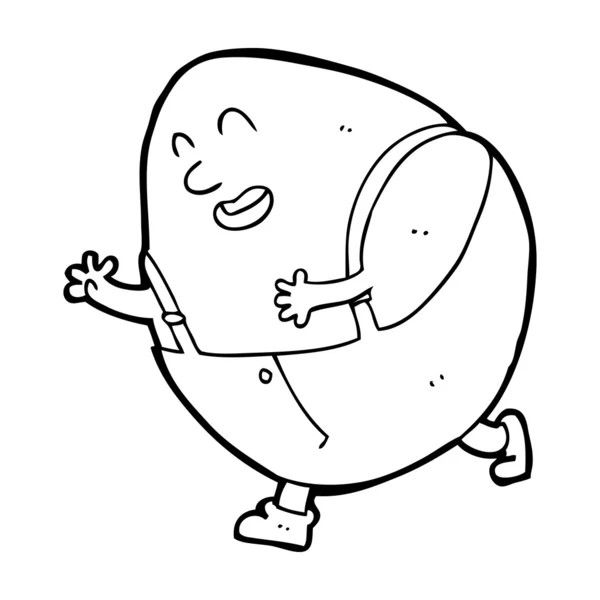 Cartoon humpty dumpty egg character — Stock Vector