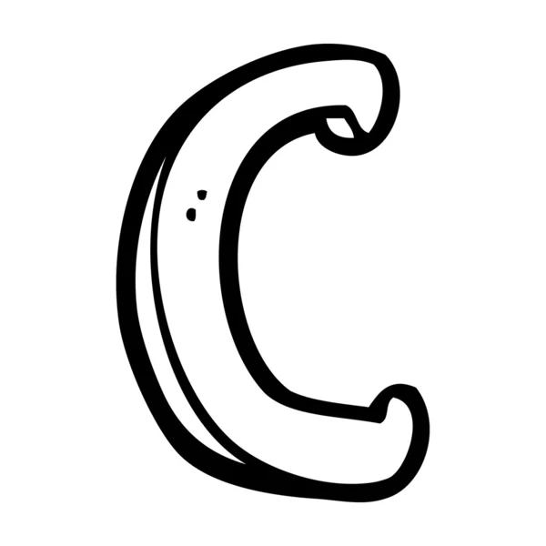 Kreslený písmeno c — Stockový vektor