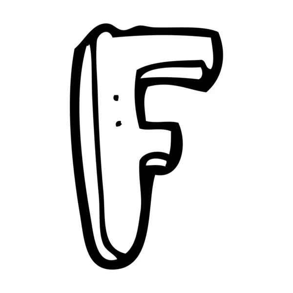 Cartoon bokstaven f — Stock vektor