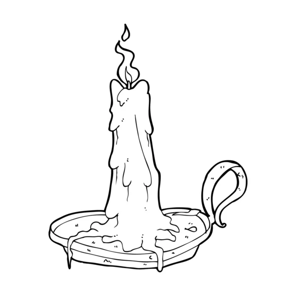 Cartoon spooky dribbling candle — Stock Vector