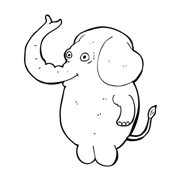 Dessin animé éléphant drôle — Image vectorielle