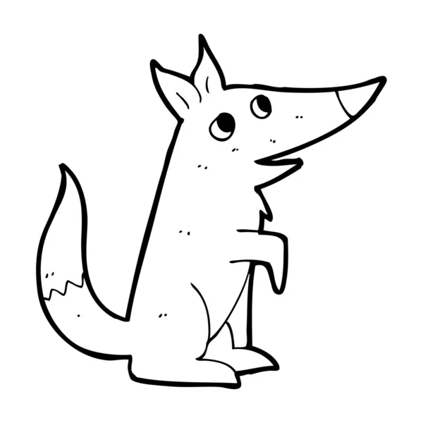 Kreslený vlk medvídě — Stockový vektor