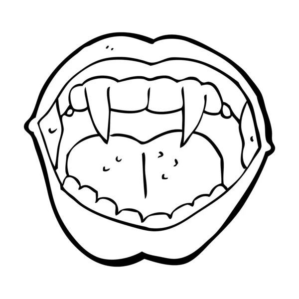 Cartoon vampier mond — Stockvector