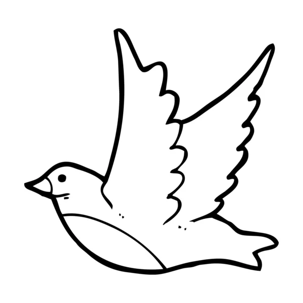 Vliegende vogel cartoon — Stockvector
