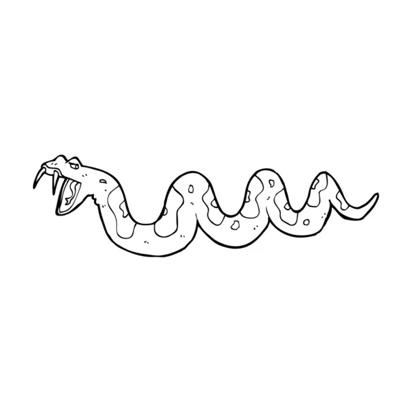 Serpiente venenosa de dibujos animados — Vector de stock