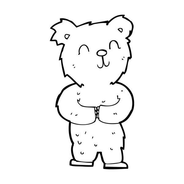 Мультфильм о счастливом медвежонке — стоковый вектор