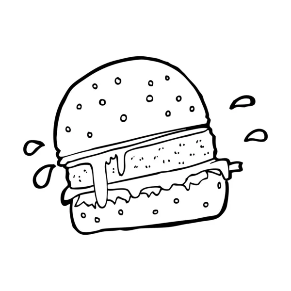 Hambúrguer de desenhos animados — Vetor de Stock