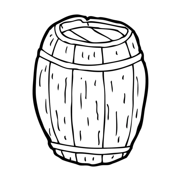 漫画木製の樽 — ストックベクタ