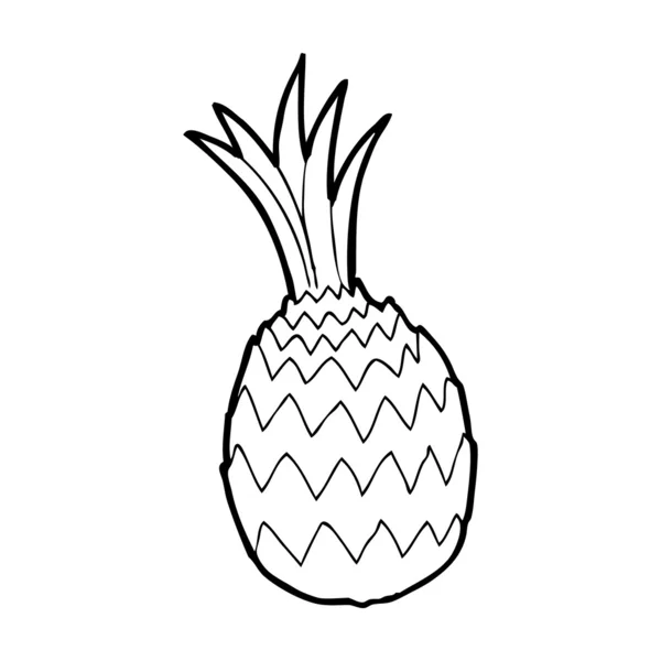 Tecknad ananas — Stock vektor