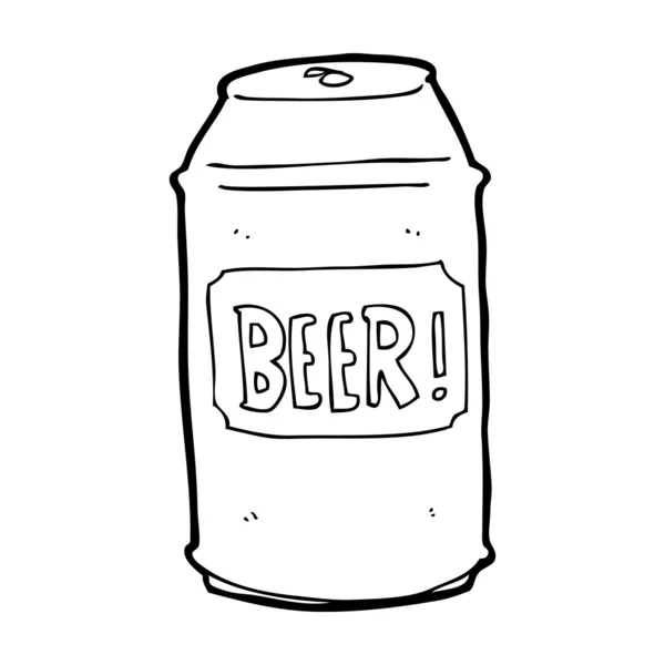 漫画のビール缶します。 — ストックベクタ