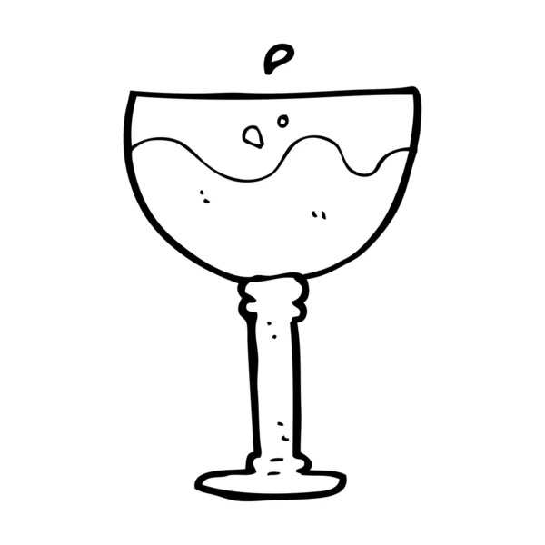 Verre de dessin animé de vin rouge — Image vectorielle