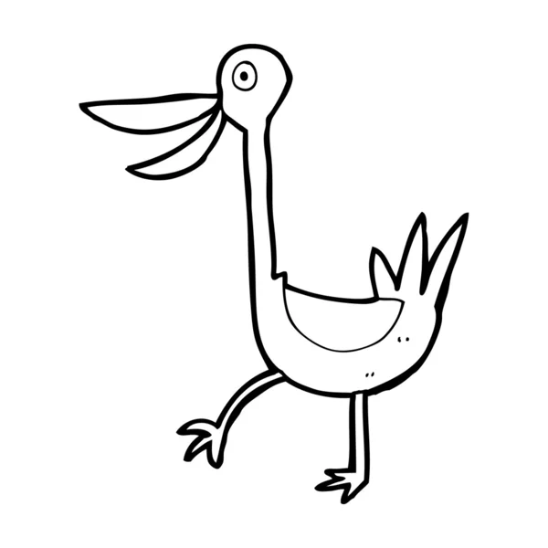 Pato engraçado dos desenhos animados — Vetor de Stock