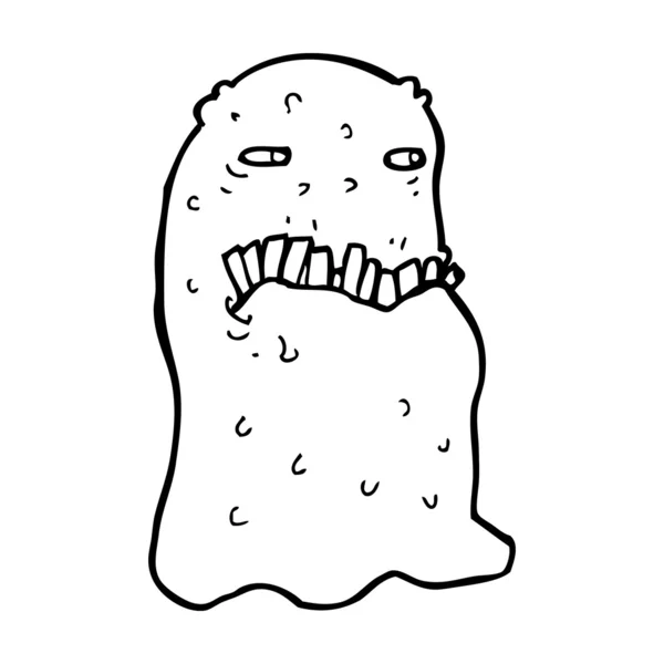 Fantasma bruto de dibujos animados — Vector de stock