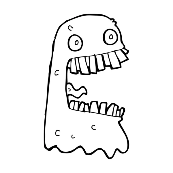 Fantasma bruto de dibujos animados — Vector de stock