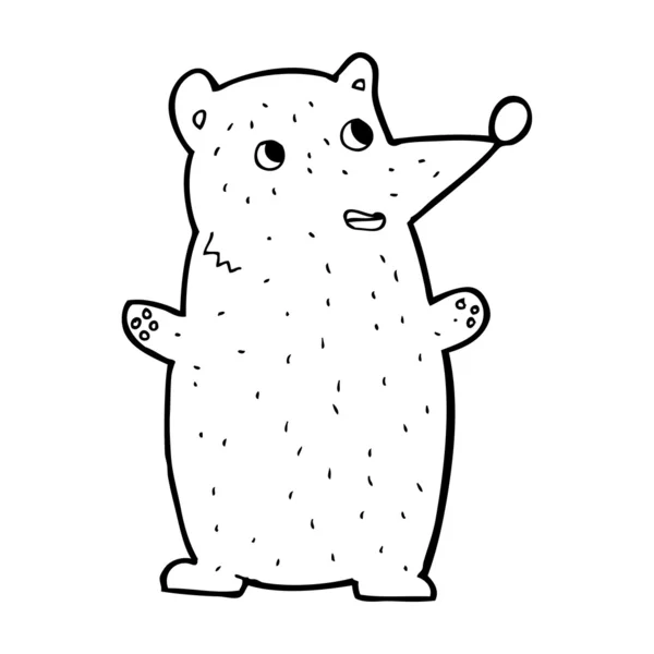 Divertido oso de dibujos animados — Vector de stock