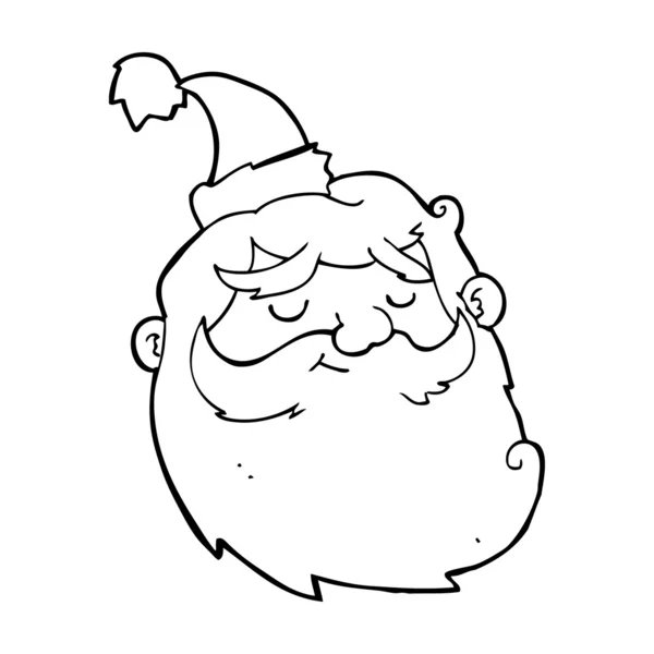 Desenho animado santa claus rosto — Vetor de Stock