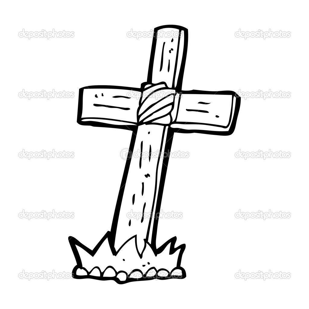 dessin anim 233 croix tombe en bois image vectorielle dessin anim 233 croix tombe en bois image vectorielle
