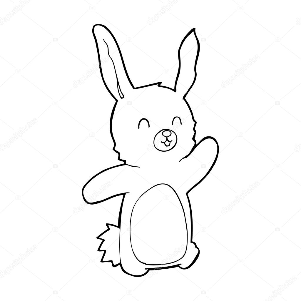 Dessin Anime Lapin Heureux Image Vectorielle Par Lineartestpilot C Illustration 38441155