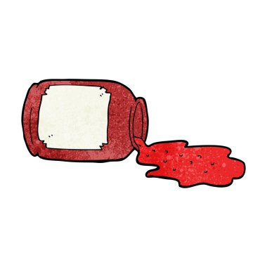 dökülen reçel cartoon