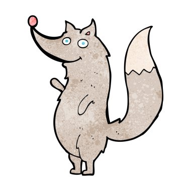 karikatür sallayarak kurt