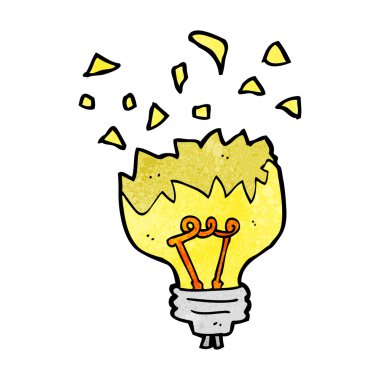 karikatür ampul patlaması