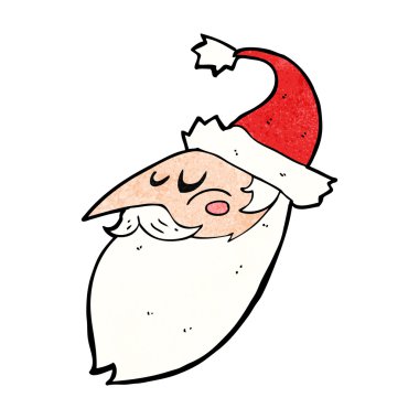 Santa face karikatür