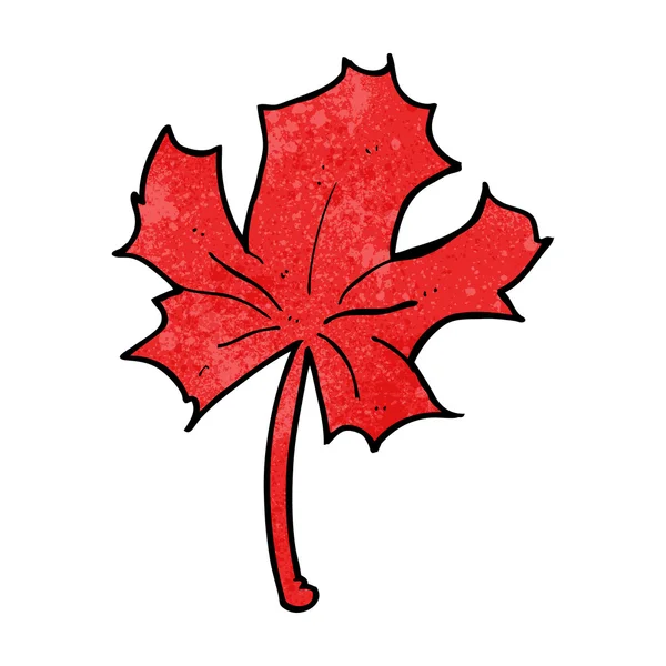 Cartoon red maple leaf — Stock Vector
