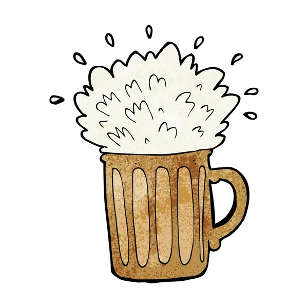 卡通泡沫的啤酒 — 图库矢量图片