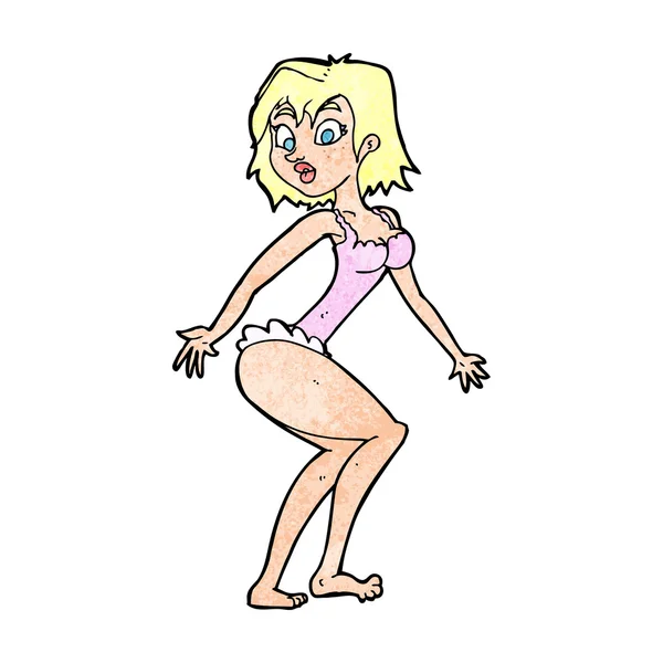 Karikatur Frau in Dessous — Stockvektor