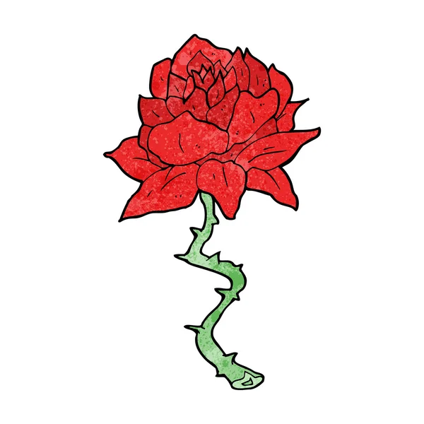 Cartoon tattoo rose — Stock Vector