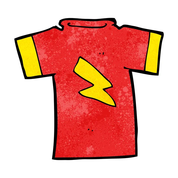 Cartoon t shirt with lightning bolt — Stock Vector