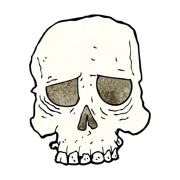 Cartoon spooky skull — Stock Vector