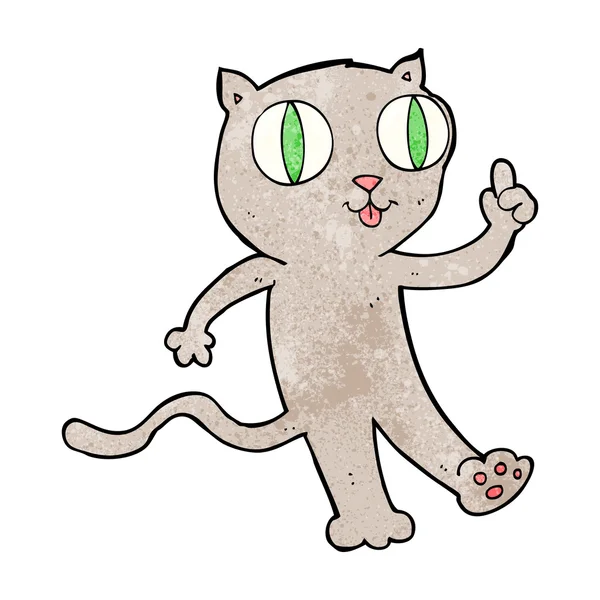 Kreslená kočka s nápadem — Stockový vektor