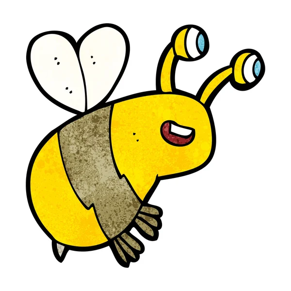 Cartone animato ape felice — Vettoriale Stock