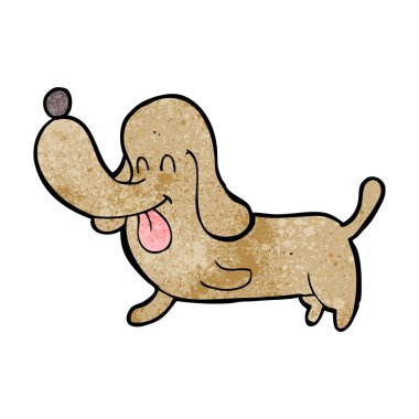 Çizgi film mutlu köpek.