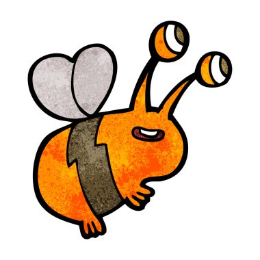 karikatür mutlu arı