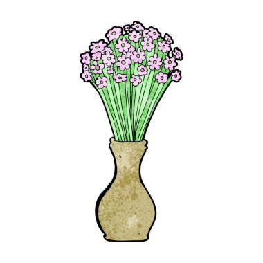 Karikatür çiçekleri.