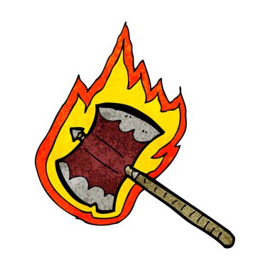 çizgi film yanan balta